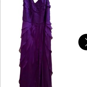 Adrianna Pappel Aubergine Long Gown Plus 22W